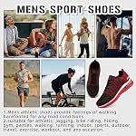 Ziitop Chaussures de course pour hommes Chaussures de tennis léger Athletic Air Coussin Chaussures de marche Non Grip Respirant Mode espadrilles Confortable Mesh Sport Chaussures Hommes entraînement Casual Gym Jogging Chaussures