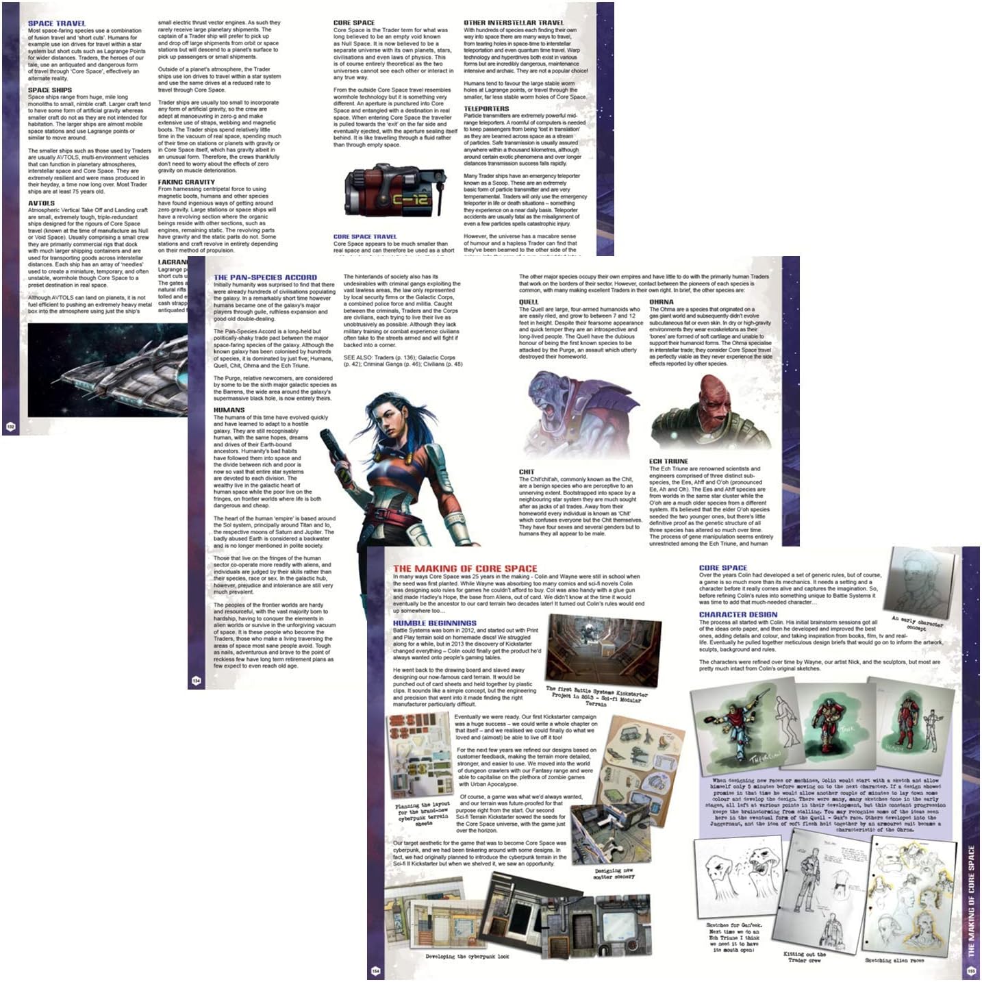 Core Space: The SciFi Miniatures Game Deluxe Rulebook - Battle Systems Cooperative/Solo SciFi Dungeon Crawler Board Game