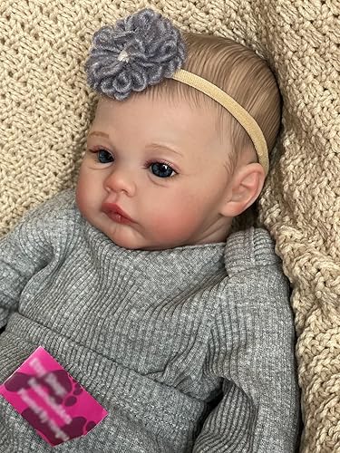 Miniatura 3 de iCradle Muñecas de bebé Reborn de 19 pulgadas, muñecas realistas de silicona para recién nacidos, muñecas de bebé lindas hechas a mano con ojos