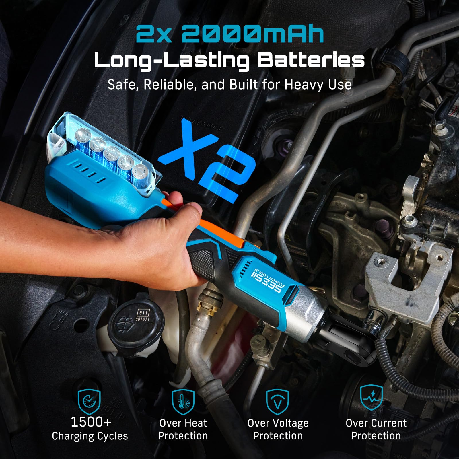 DEWALT 20V MAX XR 1/2 in. High Torque Impact Wrench with Hog Ring Anvil Kit (DCF900P2) product image 16