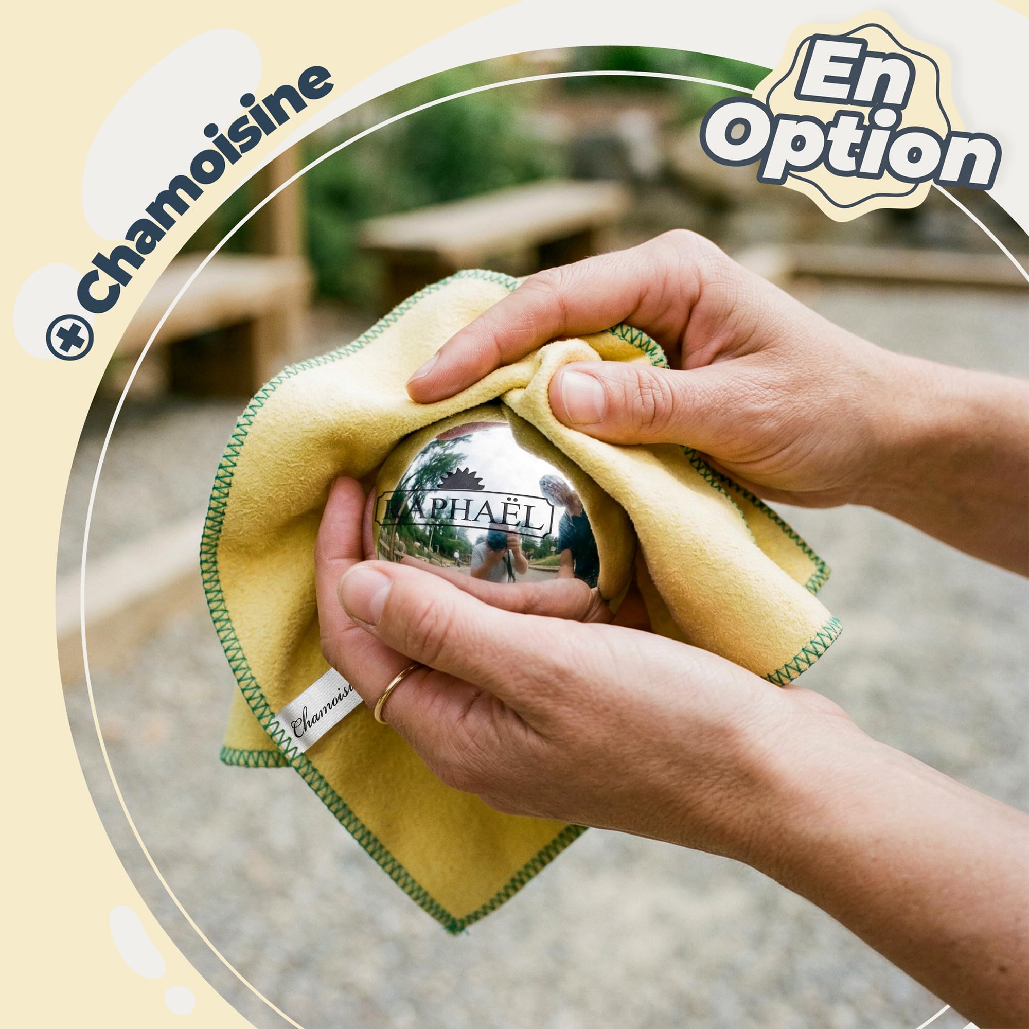 KDO MAGIC - Boule de pétanque personnalisée - Triplette 550g gravée - Pétanque Personnalisable - Lot de 3 Boules et 1 cochonnet - Idée Cadeau