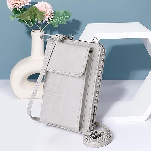 Miniatura 7 de KUKOO Bolsos cruzados pequeños para mujer de piel sintética para teléfono celular con ranuras para tarjetas de crédito