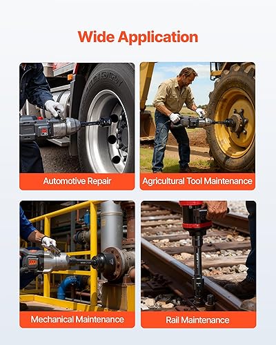 Vista 40 de VEVOR Juego de llaves de impacto, 19 piezas x 1/2 pulgadas métricas de 3/8-1-1/2 pulgadas, 6 puntos de zócalo profundo de 6 puntos, construcción