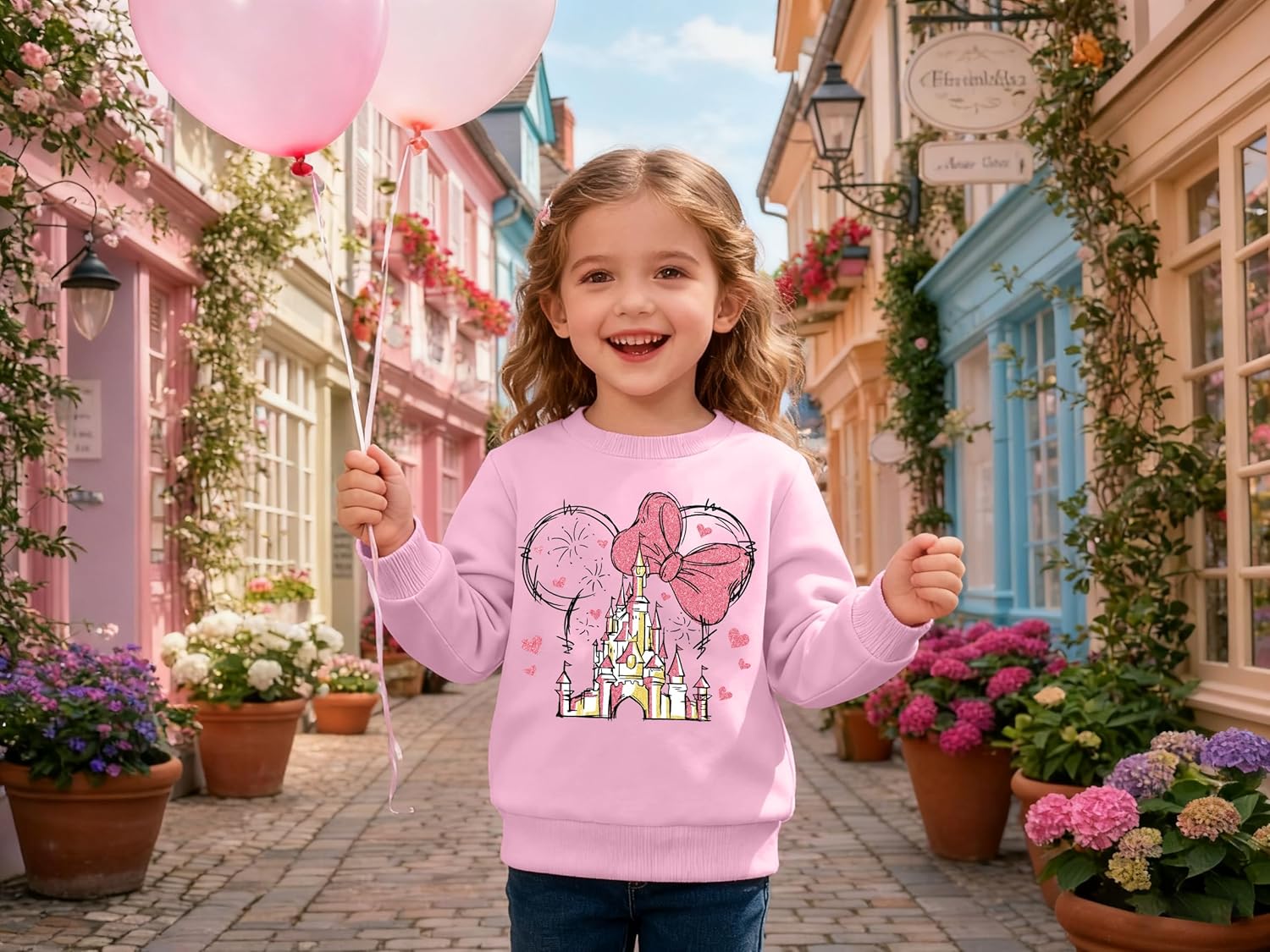 Magical Sweatshirts for Girls Cute Graphic Pullover kids Holiday Vacation Long Sleeve Crewneck Shirt - Image 2