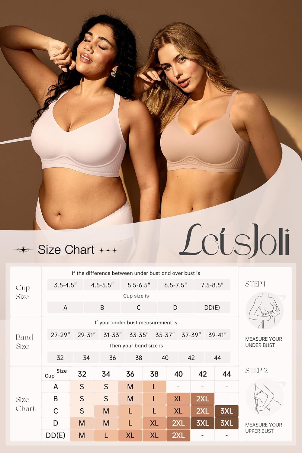 Jelly Bras for Women No Underwire Wireless Tshirt Bra Push Up Seamless Bralettes w Support - Image 7