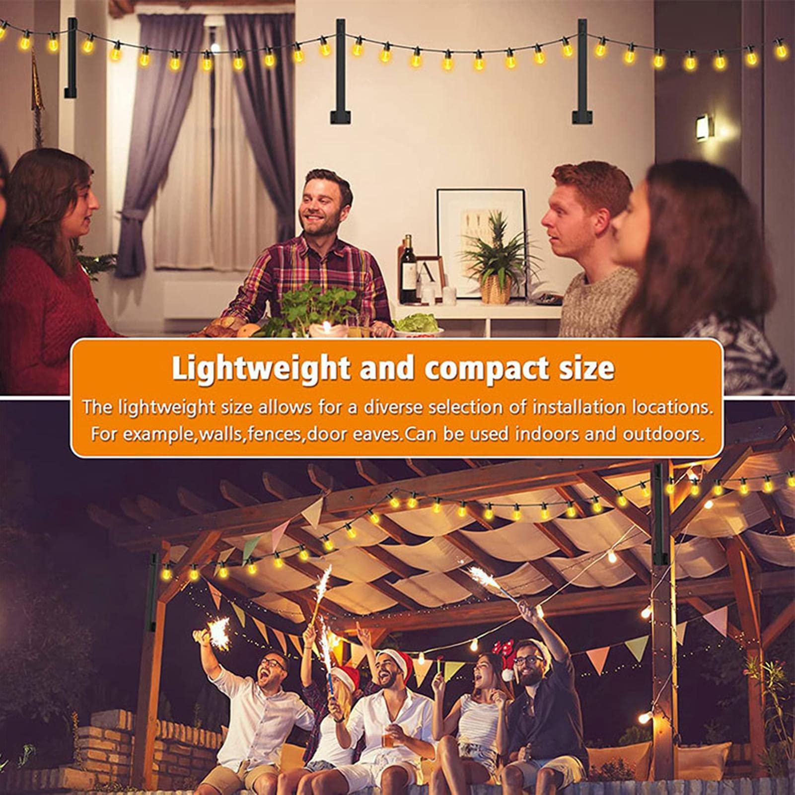 Poteaux Pour Guirlandes Lumineuses 4 Pieces Poteaux Support Pour Luminaires