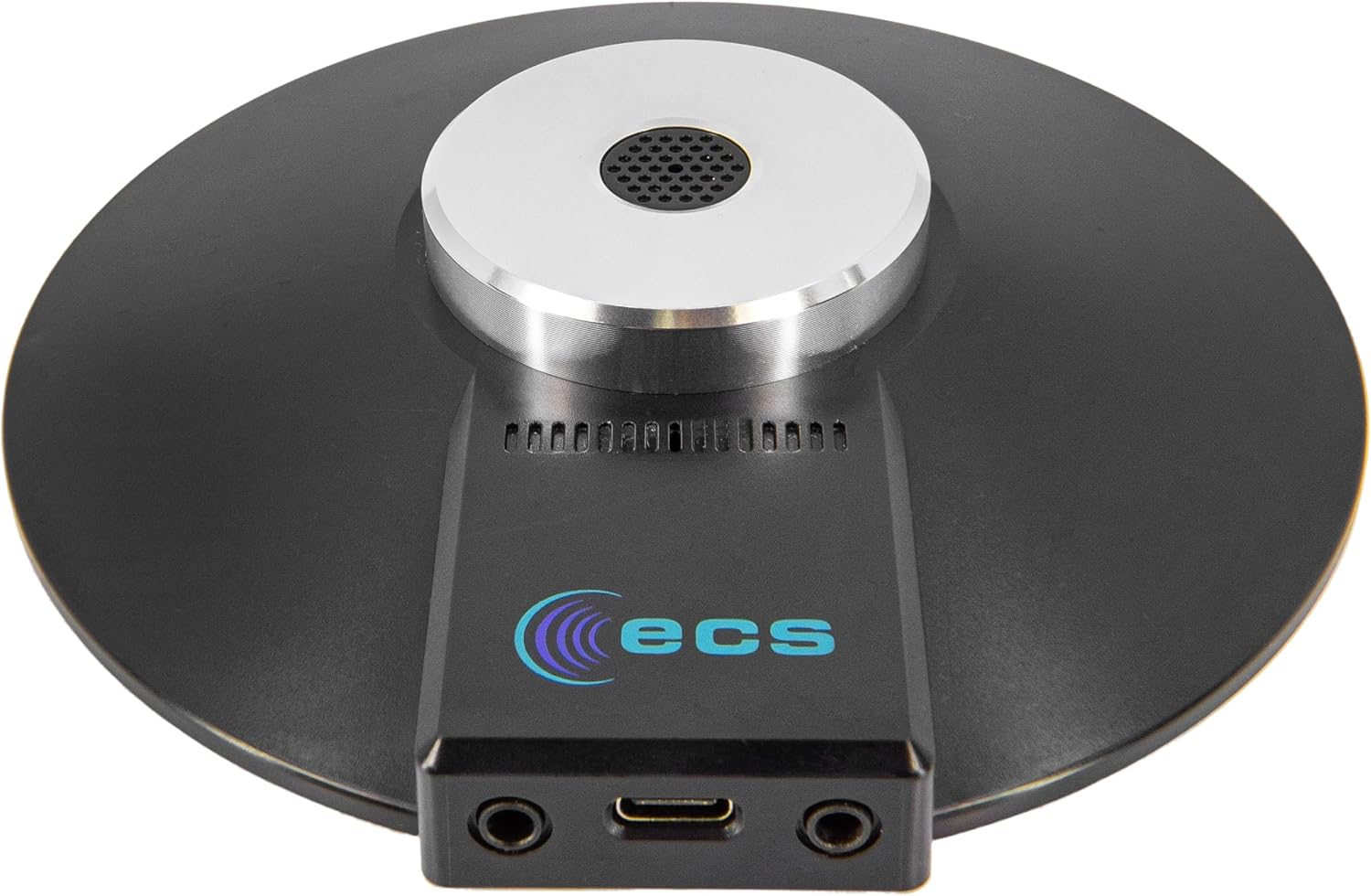 ECS WordForum USB 360° Omnidirectional Conference Mic for Meetings, Teleconferencing, Video Calls, Daisy Chain Up to Seven Additional Mics via Dual 3.5mm Female Jacks, Built-in Premium HD Sound Card