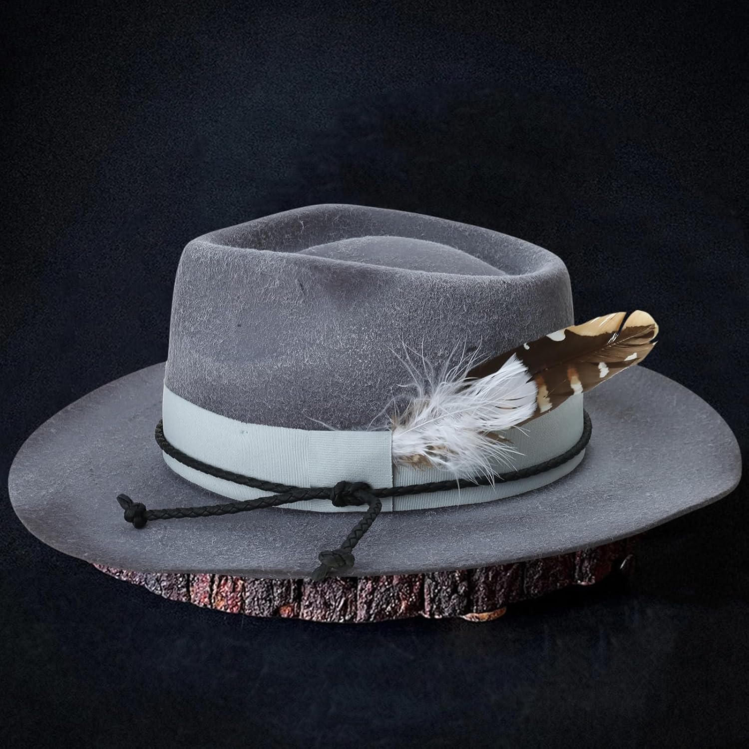 Distress Fedoras Hat for Male Women Party with Belt Roleplay Costume Cowboy Hats HippiesHat Stage Costume