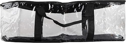 Miniatura 4 de Trenton Gifts Estuche de almacenamiento con tapa transparente. Capacidad para 24 tapas. 23 x 6 x 8 pulgadas. Asas negras de plástico transparente.