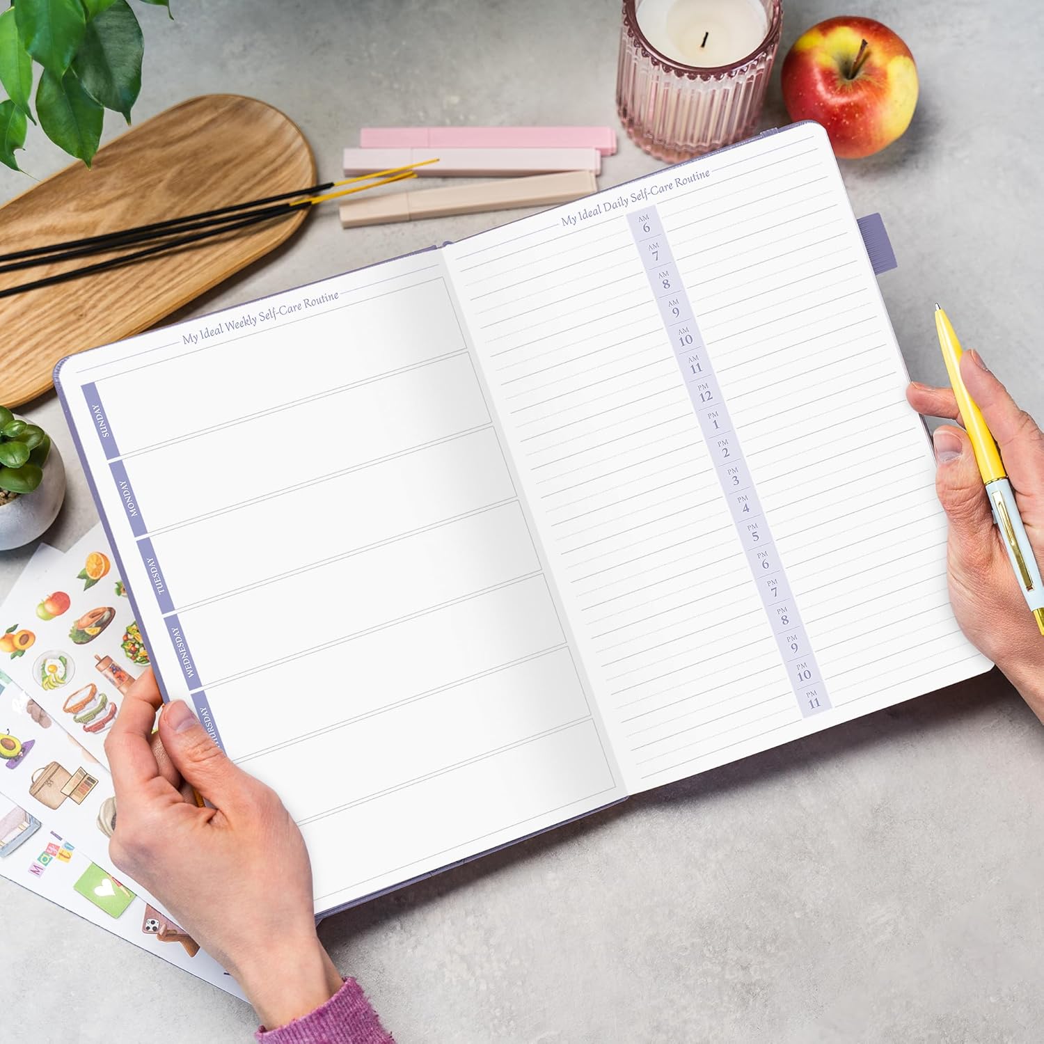Legend Self-Care Journal – Guided Daily Reflection Notebook for Mental & Physical Health – Mood & Personal Development – 3-Month, 7x10” (Lavender)