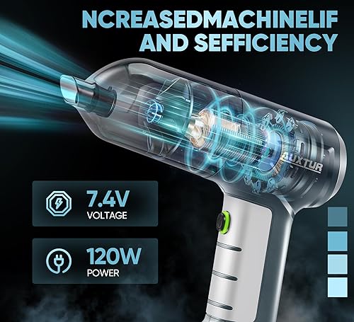 Miniatura 4 de Aspirador de coche portátil inalámbrico 15000PA motor sin escobillas  Aspiradora de mano recargable 5200mAh Mini aspiradora de coche con gran