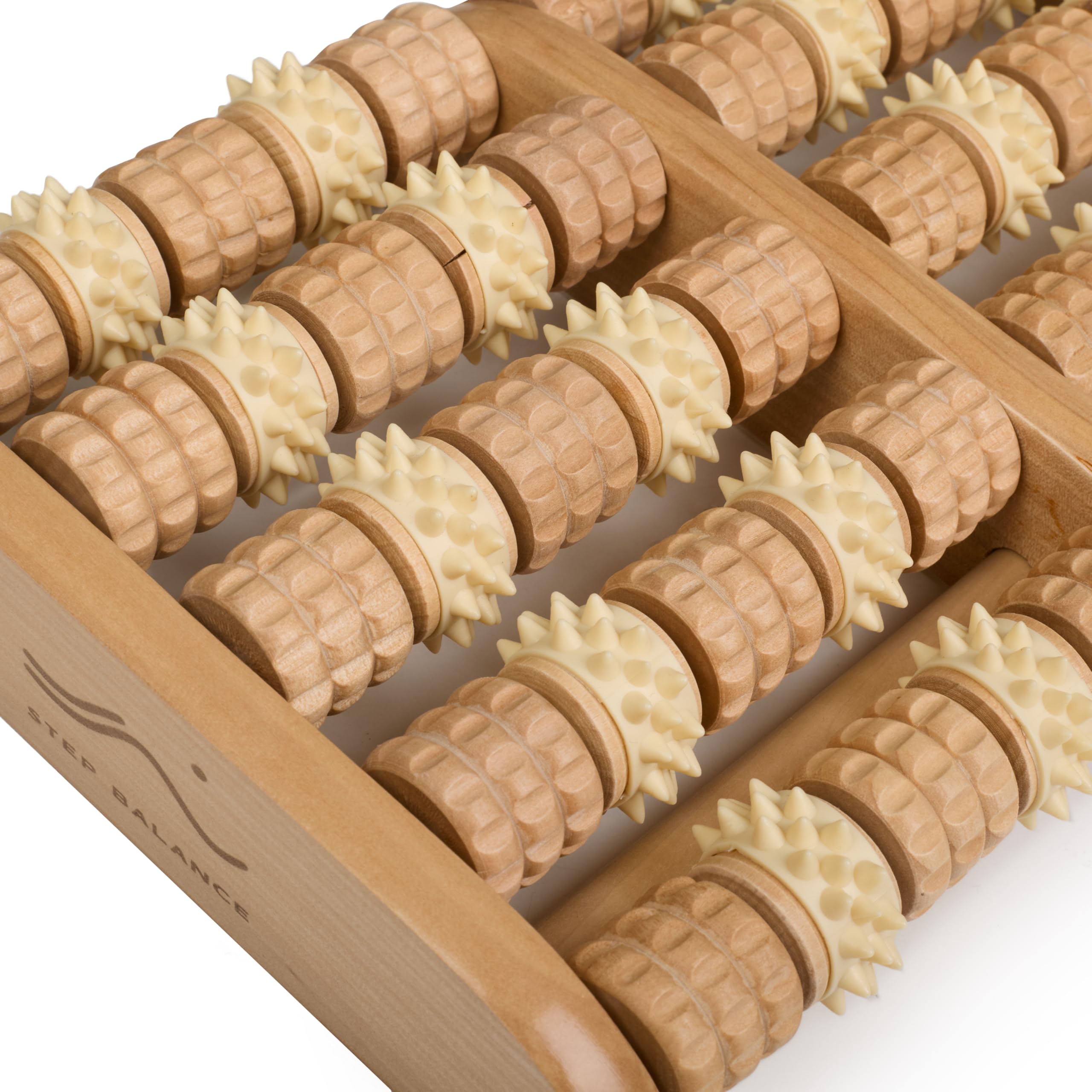 ReflexRoll Fußmassageroller aus Holz, 50 Rollen, 29 cm