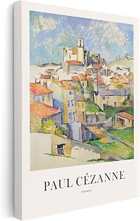 Poster Master Vintage Paul Cezanne Canvas - Retro Mont Sainte-Victoire Print - Impressionism Art - Gift for Him & Her - Landscape Decor for Bedroom, Dorm or Living Room - Available in 8x10 to 30x40