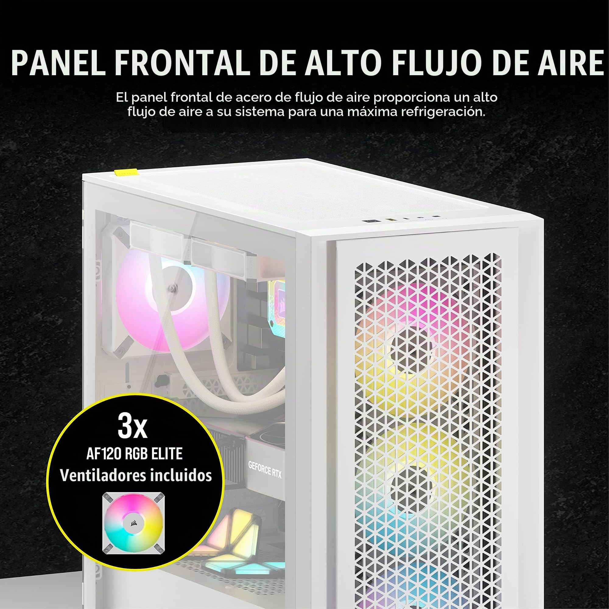 Corsair Icue 4000d Rgb Midi Tower Bianco (corsair Icue 4000d Rgb White Mid Case)