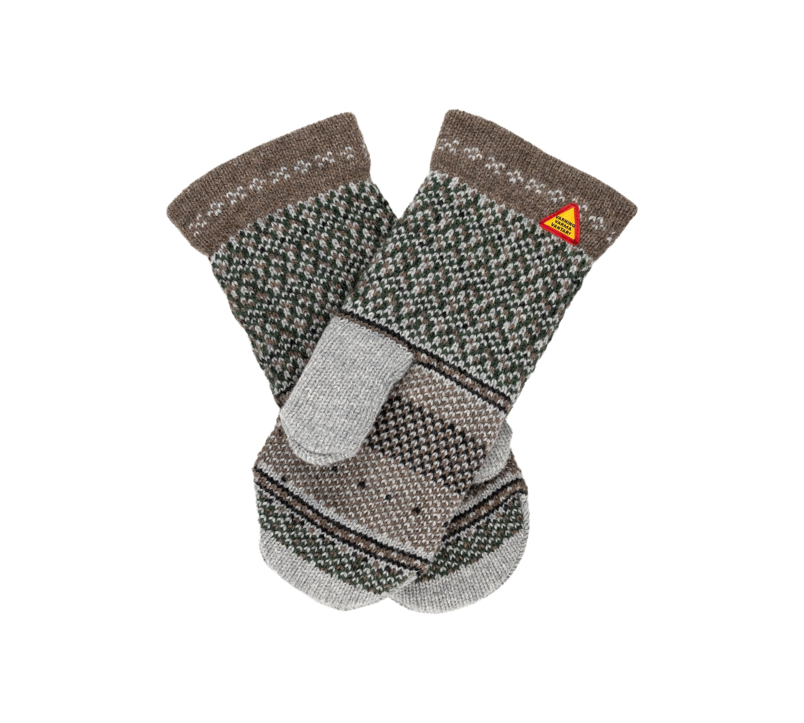 ÖJBRO VANTFABRIK guanti in maglia lana merino Skogen L (10-11) grigio guanto fuderato caldi morbidi Svezia