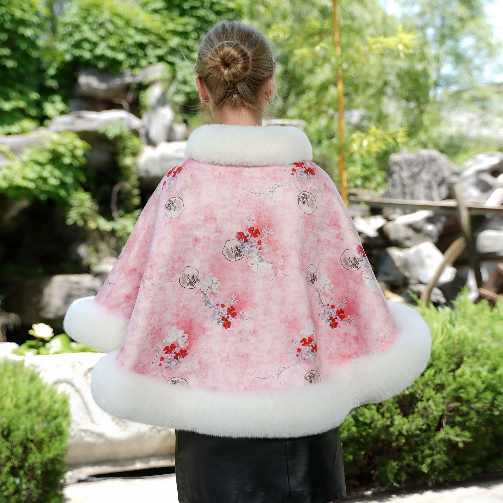 Scialle Donna Stola Da Donna In Pelliccia Sintetica Scialle Elegante Mantello Vintage Floreale Bolero Lavorato A Maglia Per Matrimoni Invernali Serate Spose E Damigelle.