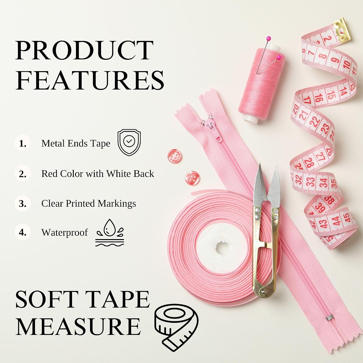 Soft Tape Measure Double Scale, Flexible Sewing Ruler for Weight Loss, Sewing Tailor Craft, Vinyl Measuring Tape Has Double Scale, 150 cm/60 Inch (3 Pack)