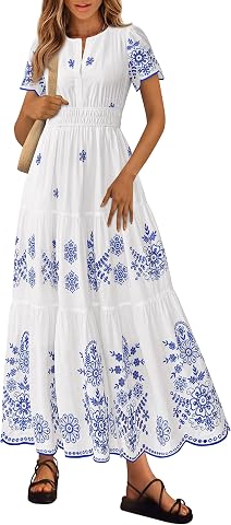 PRETTYGARDEN Women's Summer Floral Maxi Boho Dress