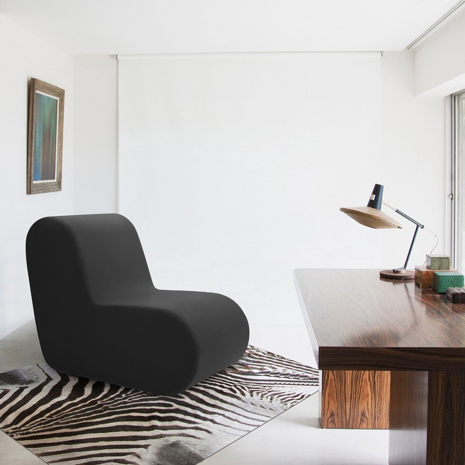 Vivon Comfort Foam, Modern Accent Furniture Chair for Dorm / Bedroom / Family room / Game room / Cocoon, Charcoal