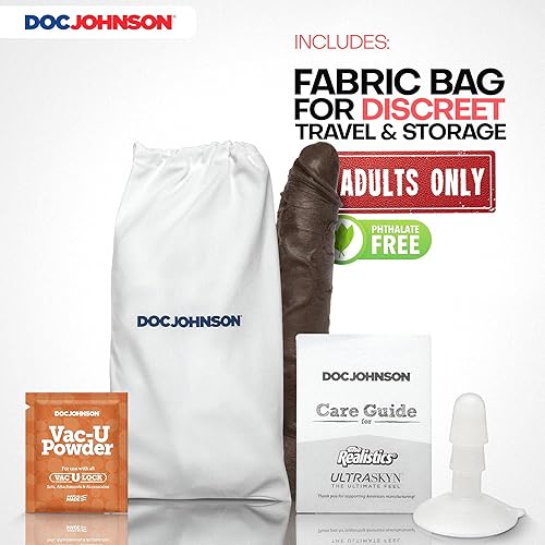 Miniatura 7 de Doc Johnson Signature Series Jason Luv - Consolador realista ULTRASKYN de 10 pulgadas con ventosa extraíble Vac-U-Lock, compatible con máquina F y