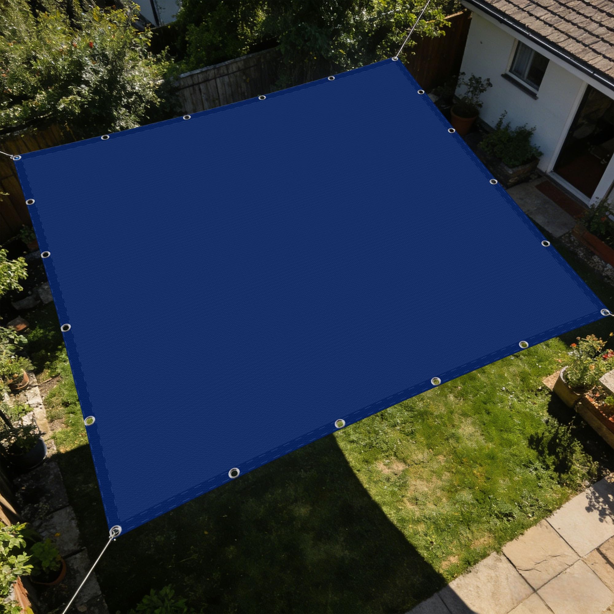 Voile d'ombrage contre le vent et la chaleur pour grand jardin