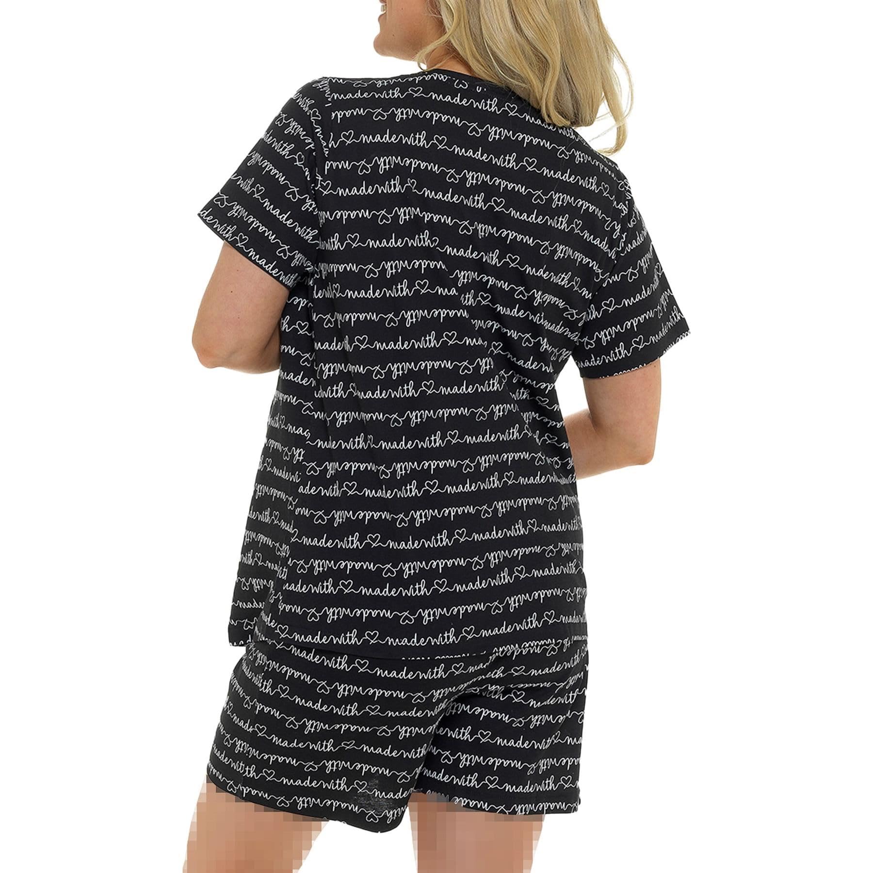 A2Z Le Signore maternità Pantaloncini Set Pigiama Stampato Maglia Cotone Pantaloncini Migliori Set Pigiama Maniche Corte Gravidanza Indumenti da Notte Pigiama per Donne