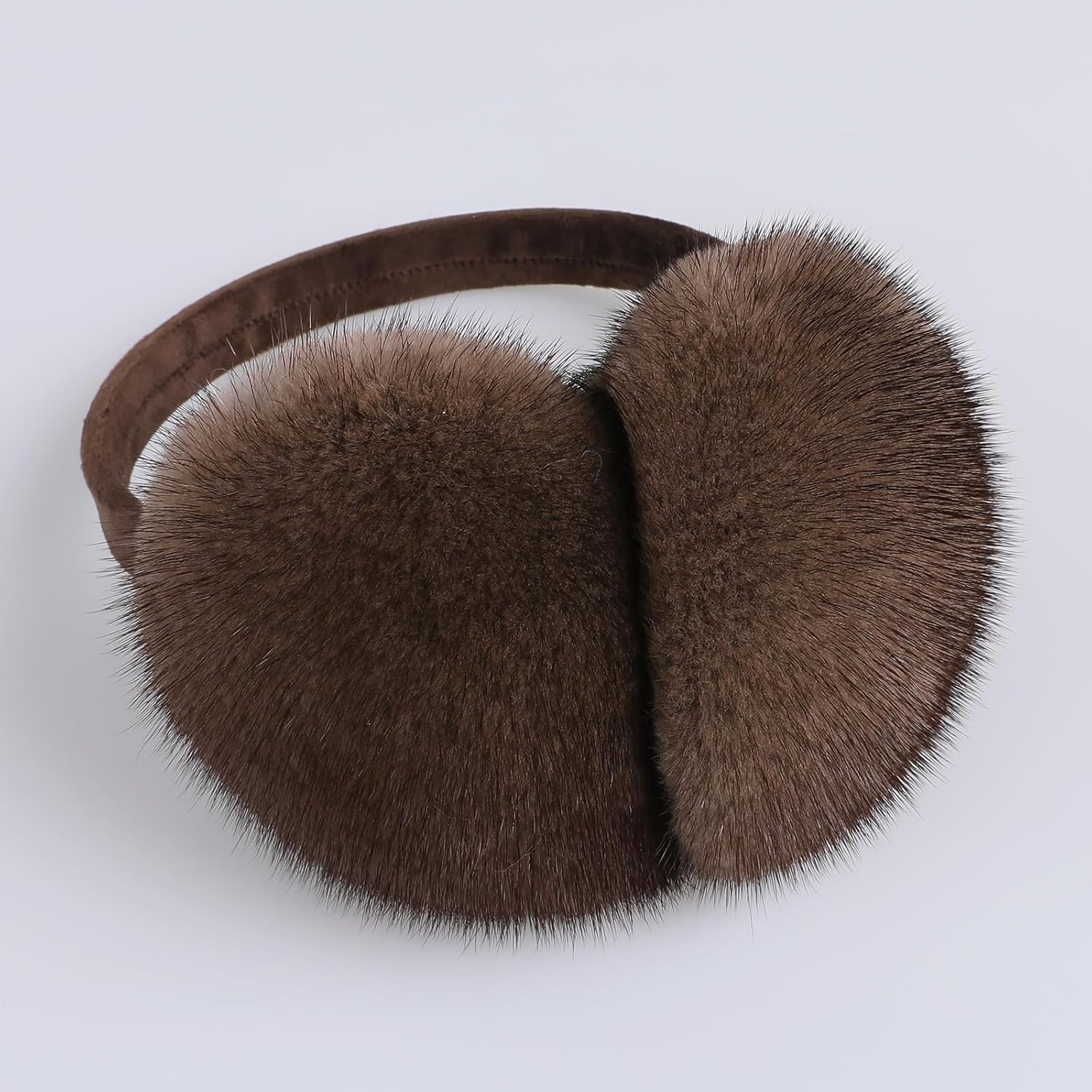 Unisex Real Mink Fur Earmuffs With Velvet Band Mens Womens Foldable Ear Warmer-Luxury Winter Fashion