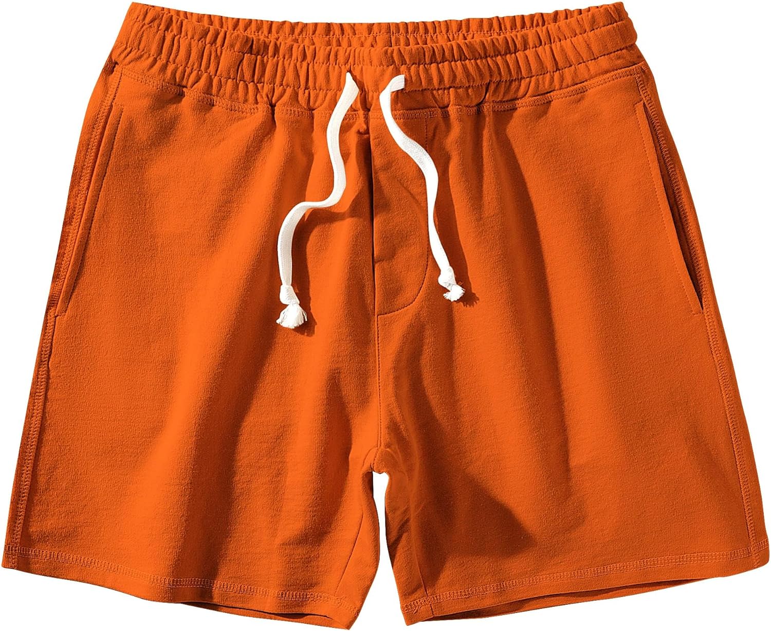 Arloesi Mens Athletic Workout 5.5" Cotton Sweat Shorts with Pockets