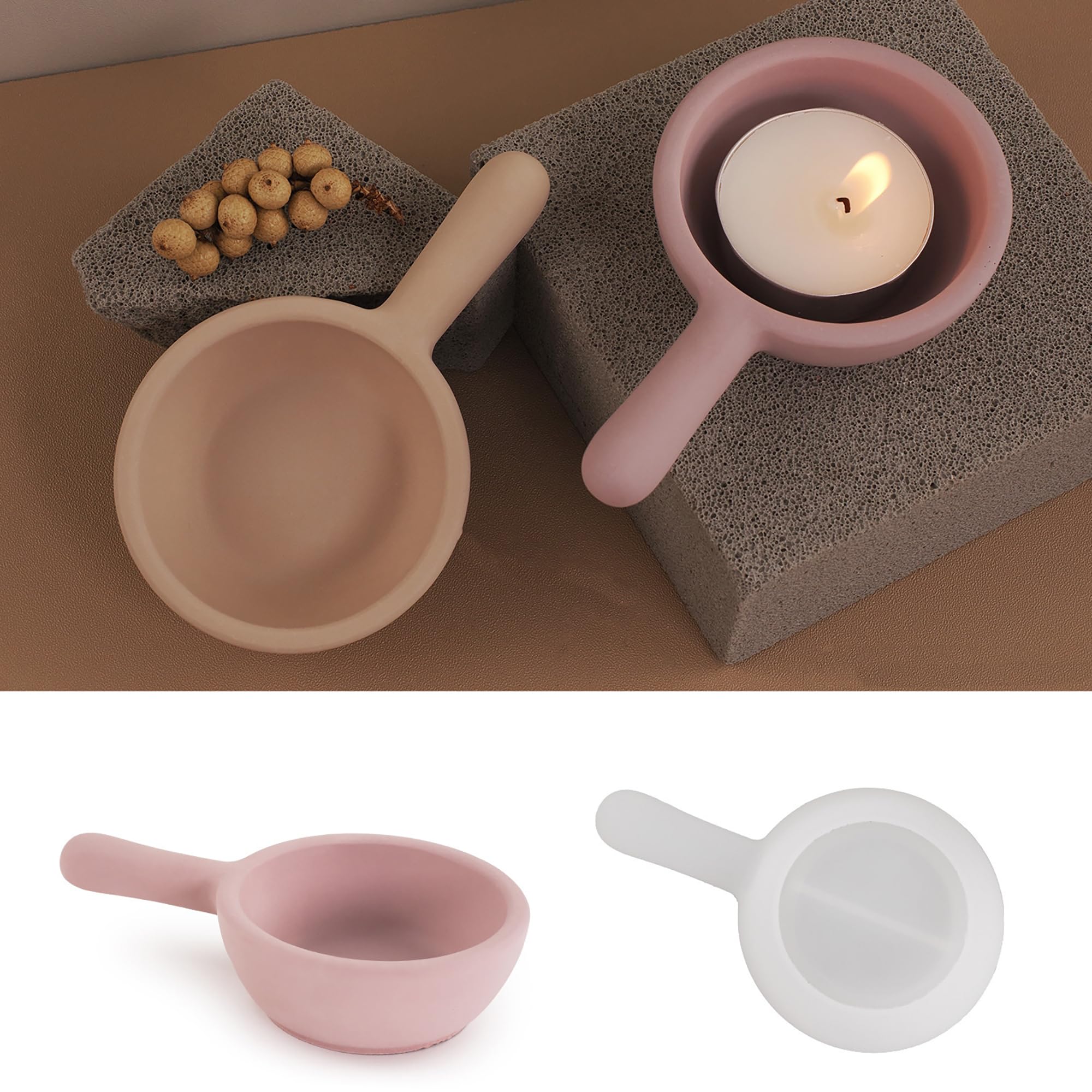 Pen Shape Candle Holder Resin Mold - Resin Casting Silicone Molds for Home Decor & Candle Making Wave Spiral Mold