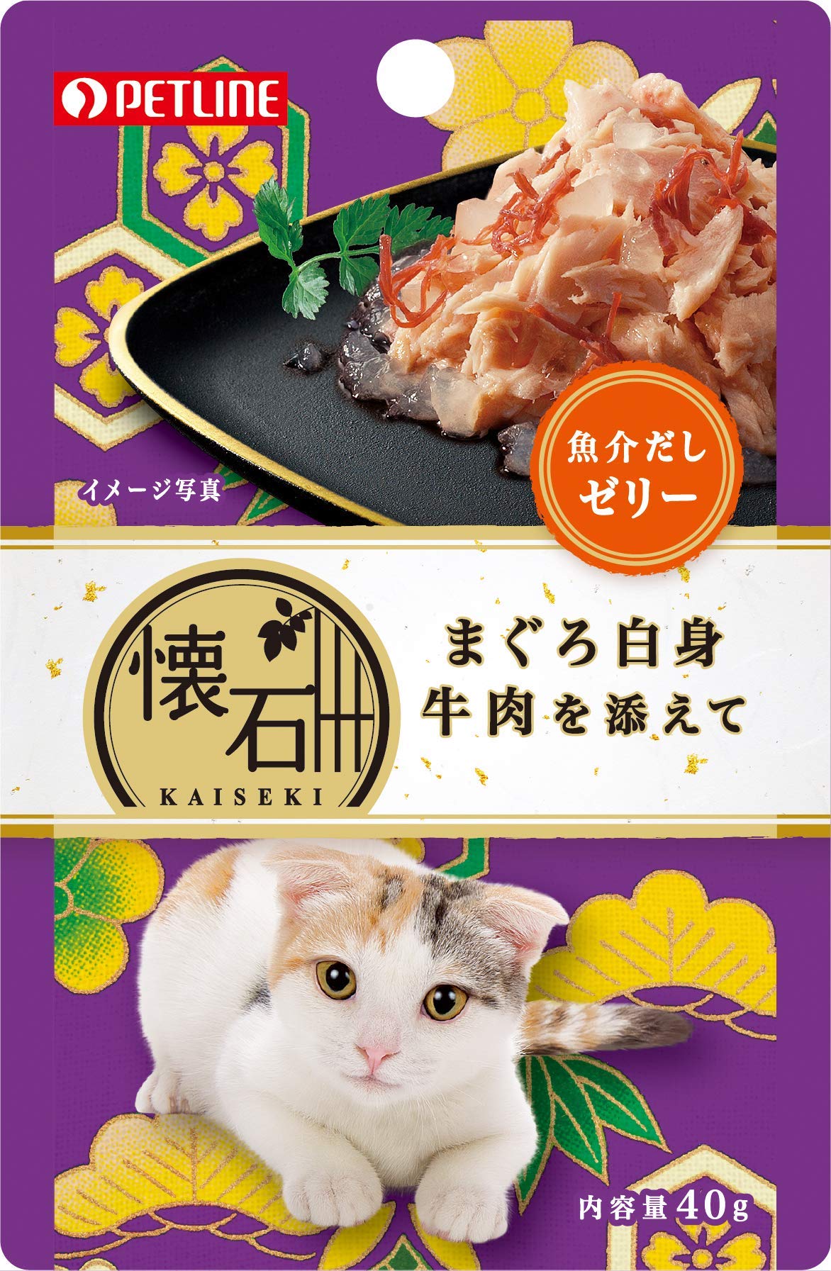 懐石 猫用ウェットフード 40g 6種 167袋　猫　パウチ　おやつ　ゼリー Amazon.co.jp: ペットライン キャットフード 懐石レトルト まぐろ白身