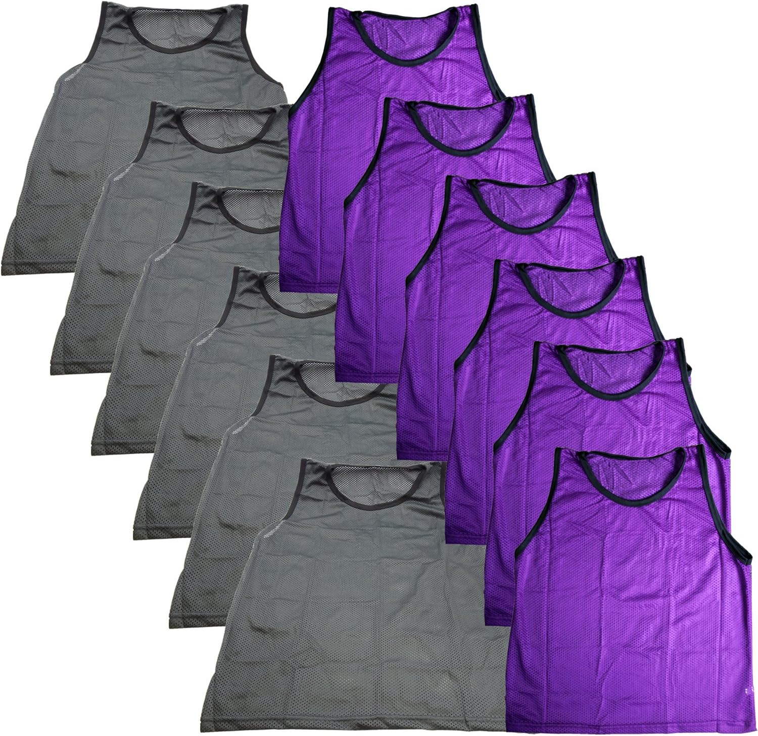 BlueDot Trading Adult & Youth Scrimmage Training Vests for Soccer, Basketball & More – Available in 1, 6, 12, 24 Packs