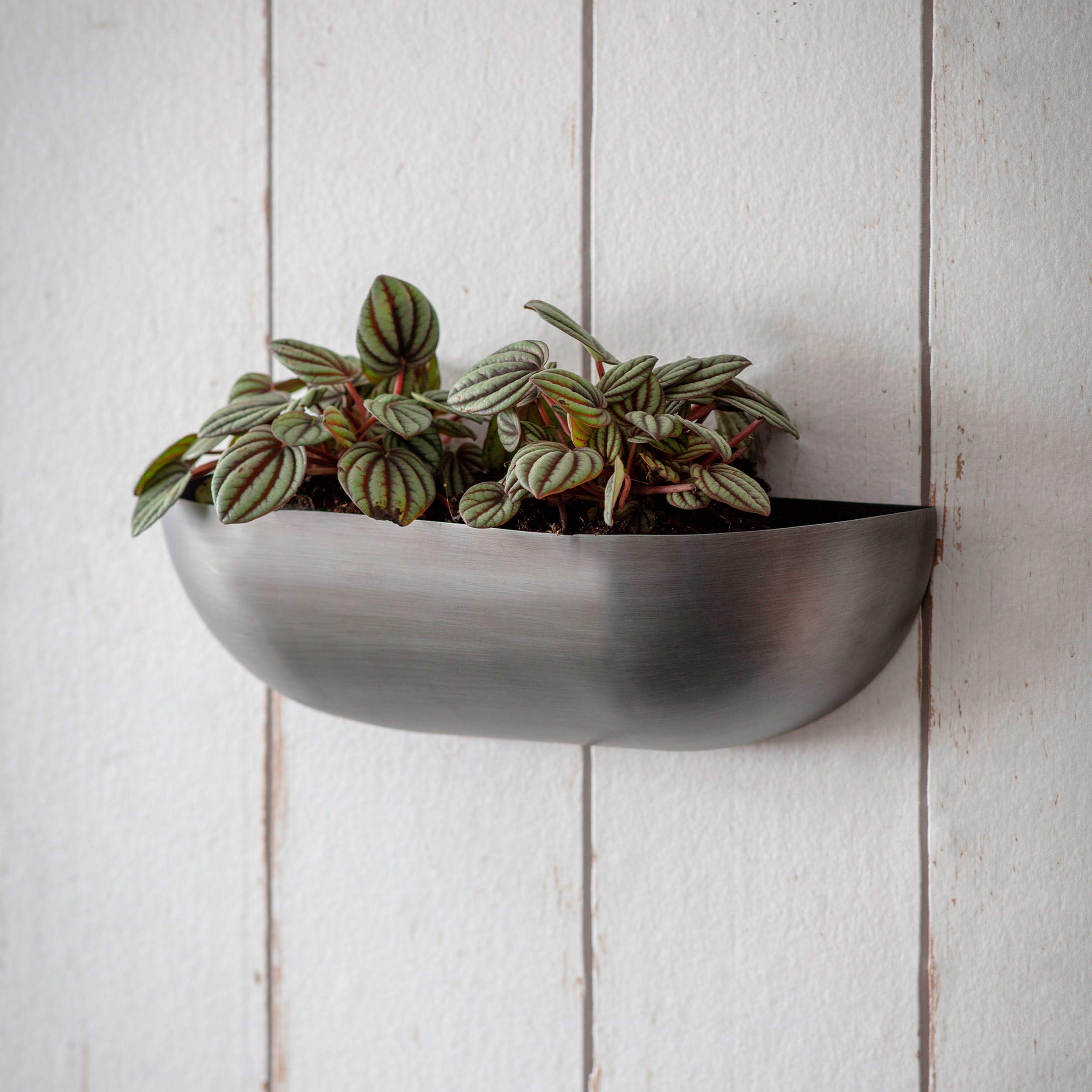 Lot De 3 Pots De Fleurs En Métal Avec Bac D'égouttement - Vert Sauge, 11,5 Cm - Pour Herbes Aromatiques, Rebord De Fenêtre