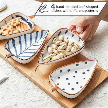 Ceramic Condiment Appetizer Set, Dip Set Snack Bowl