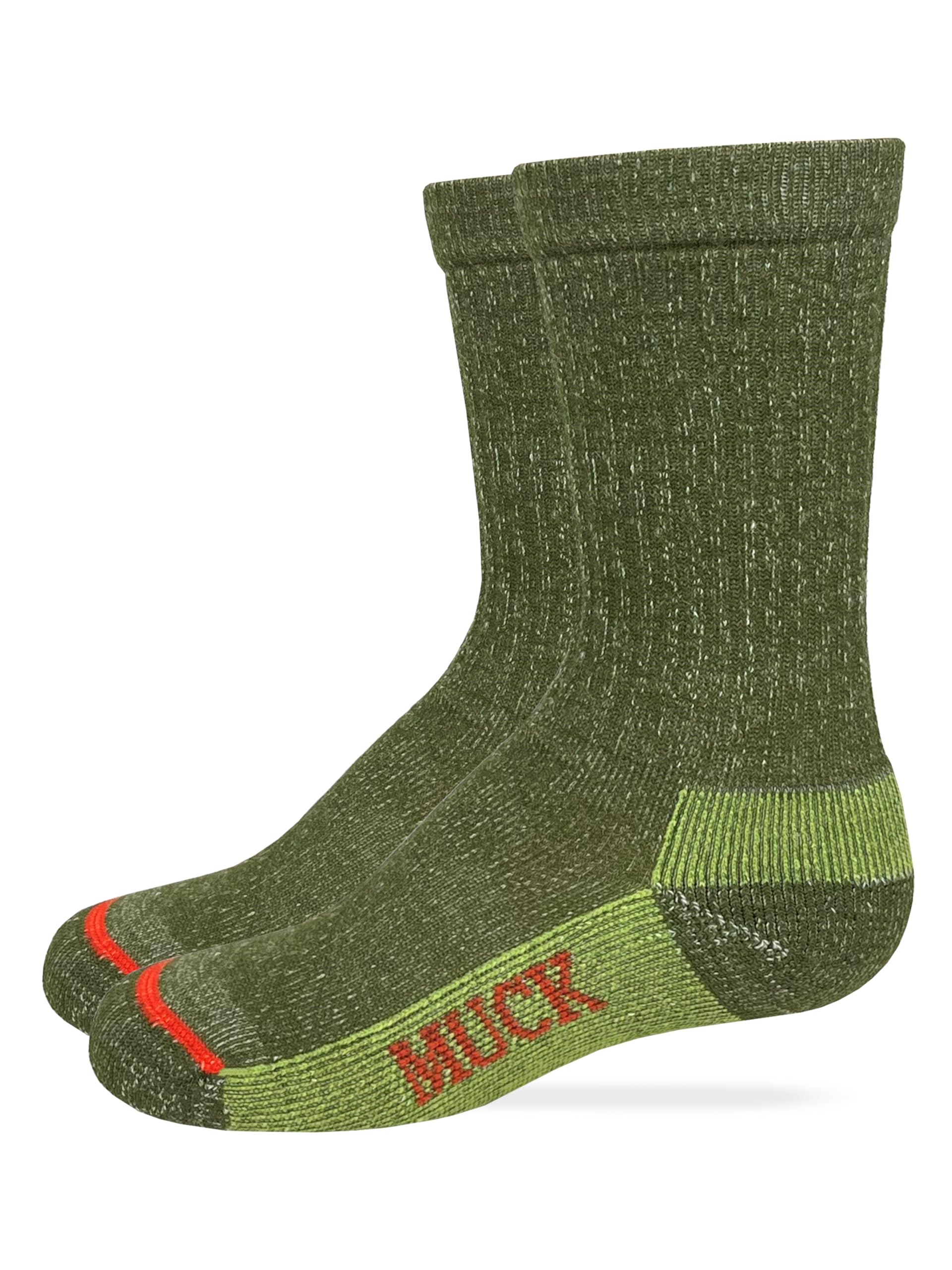 MUCK Boot Kids Merino Wool Mid Calf Boot Socks 2 Pair Pack