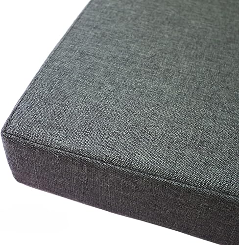 Miniatura 10 de QQXX Cojín de banco para exteriores e interiores, cojín inferior antideslizante impermeable, para muebles de jardín y patio, cojín de espuma gruesa