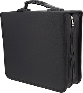 Homoyoyo Capa De 240 CD Pastas Porta-Mochila Porta-Cd Porta-Dvd Porta-Cd Bolsa-Dvd Pano Oxford Capa Preta De Capacidade Porta-Cd Carteira Porta-Dvd Porta-Saco Porta-Dvd Caixa-Cd