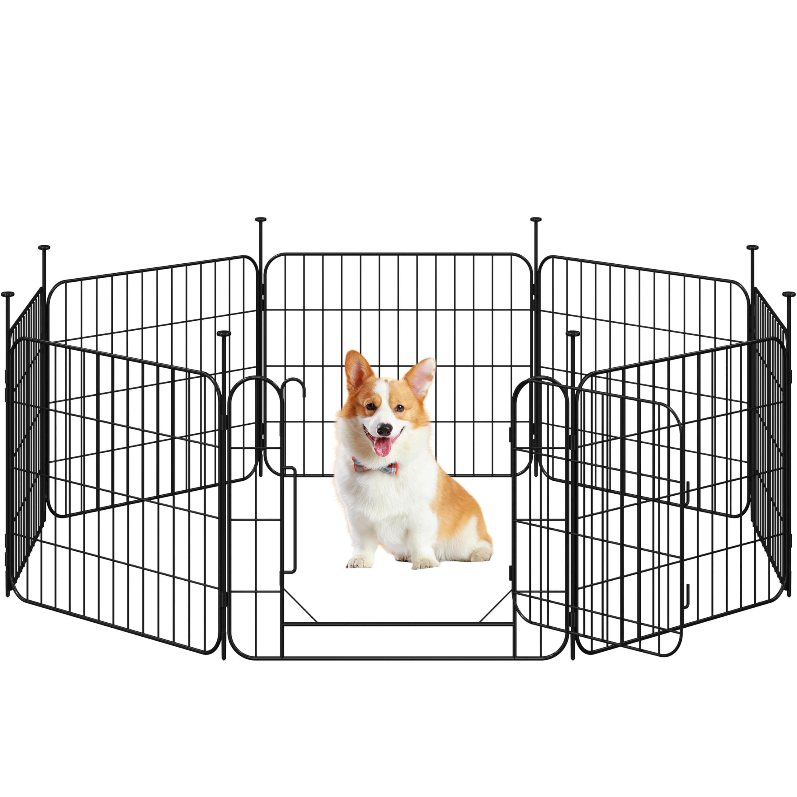 Parc pour chien Yaheetech 8 panneaux 60 x 50cm enclos pliable métal
