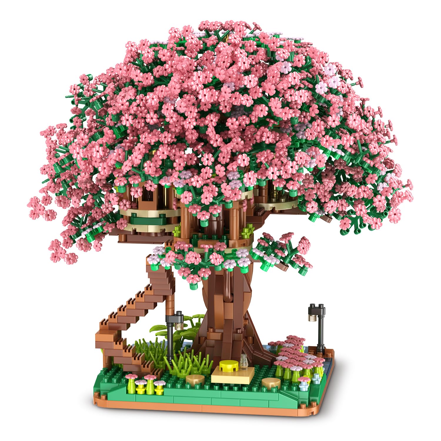 Amazon.com: Yushinv Cherry Bonsai Tree Building Sets, Original