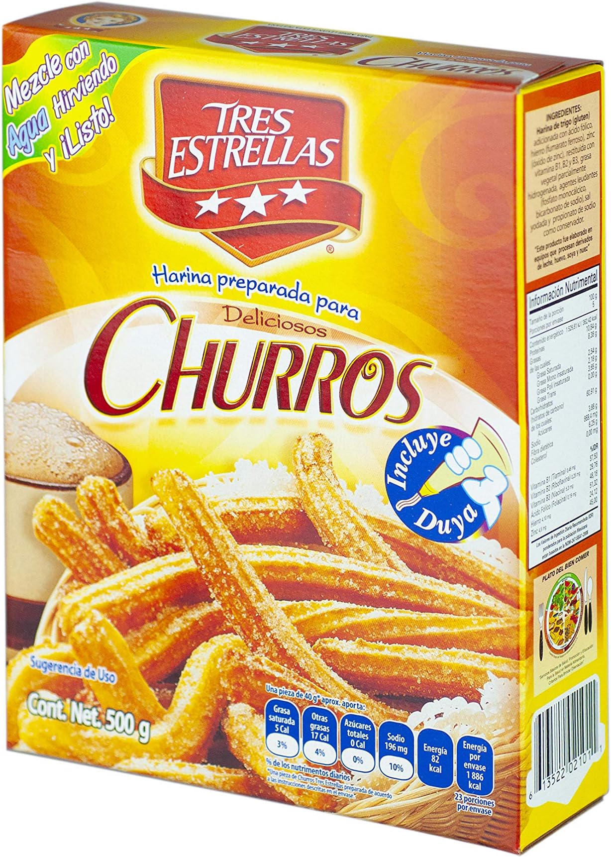 Tres Estrellas Churros Flour Mix, 17.6 oz.