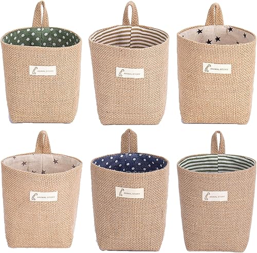 RZDYSQ Cesta de almacenamiento de algodón de 36 piezas, bolsa de almacenamiento de algodón para colgar en la pared, armario, bolsa de almacenamiento