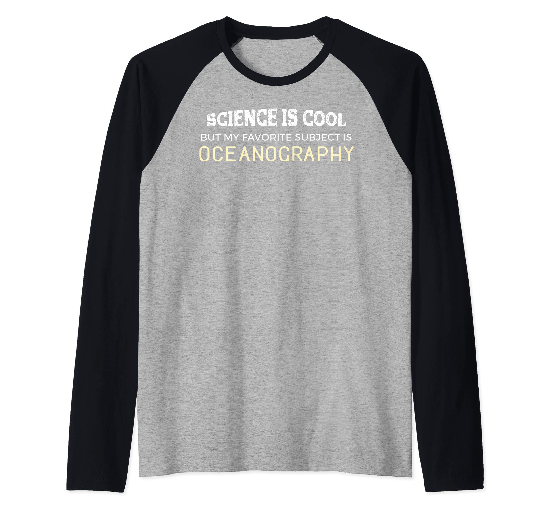 Luv Oceanography ScienceFunny Oceanography for Science Geeks and Nerds Raglan Baseball Tee