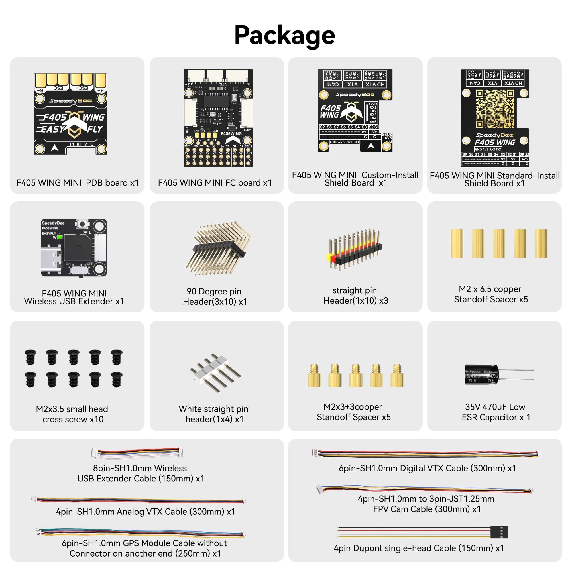 Speedybee F405 Mini Fixed Wing Flight Controller, obsługa aplikacji INAV Ardupilot, bezprzewodowa, konfiguracja 11 PWM, bezlutowna, multilayer FC PDB Board