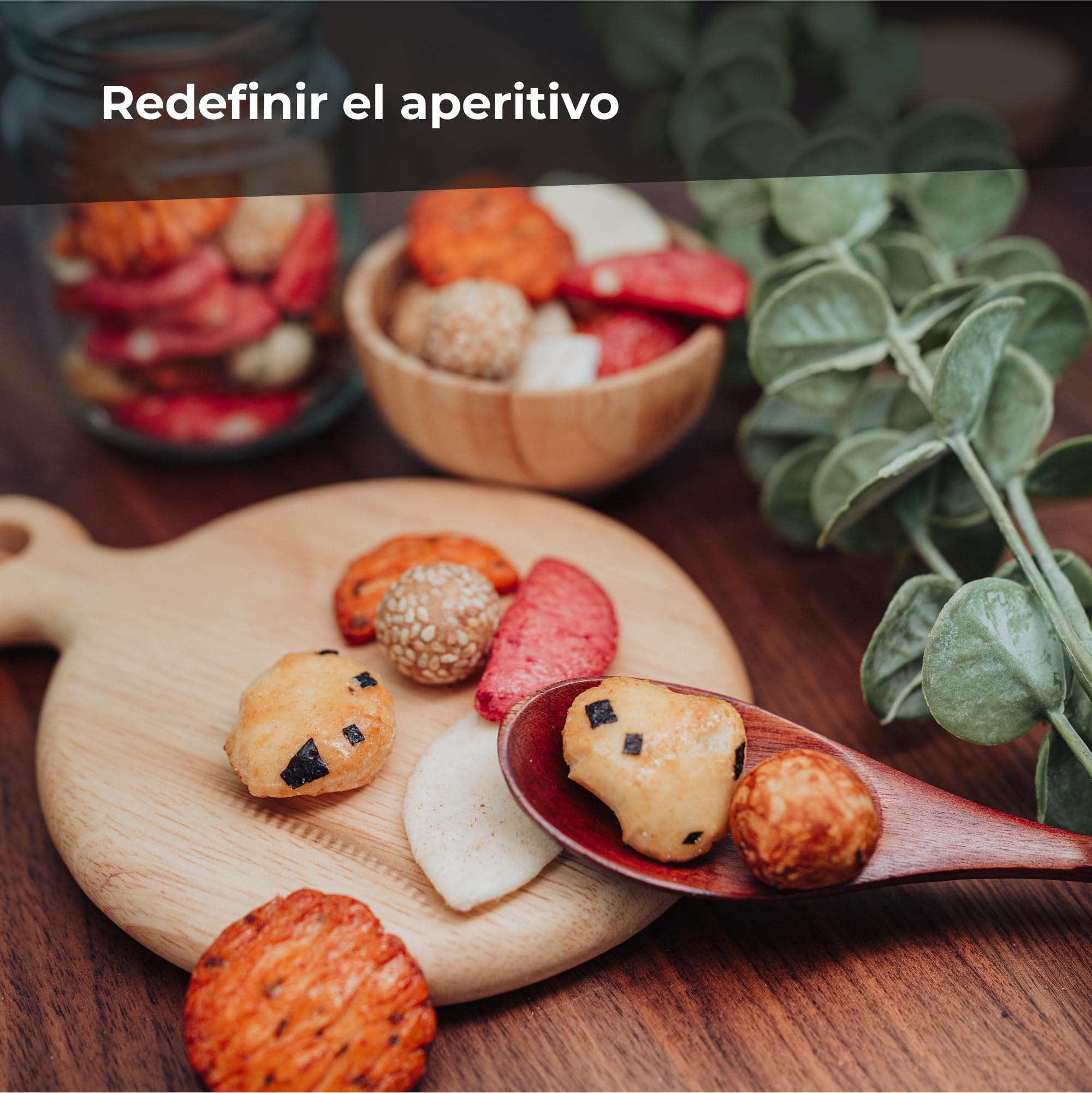 Mezcla de Aperitivo de Galletas de Arroz Sanka Pack 1kg | Snack Variado de Sabor Agridulce y Salado | Arroz Frito, Cacahuetes, Trigo, Maíz y Sésamo | Con Toque a Sal y Soja | Dorimed