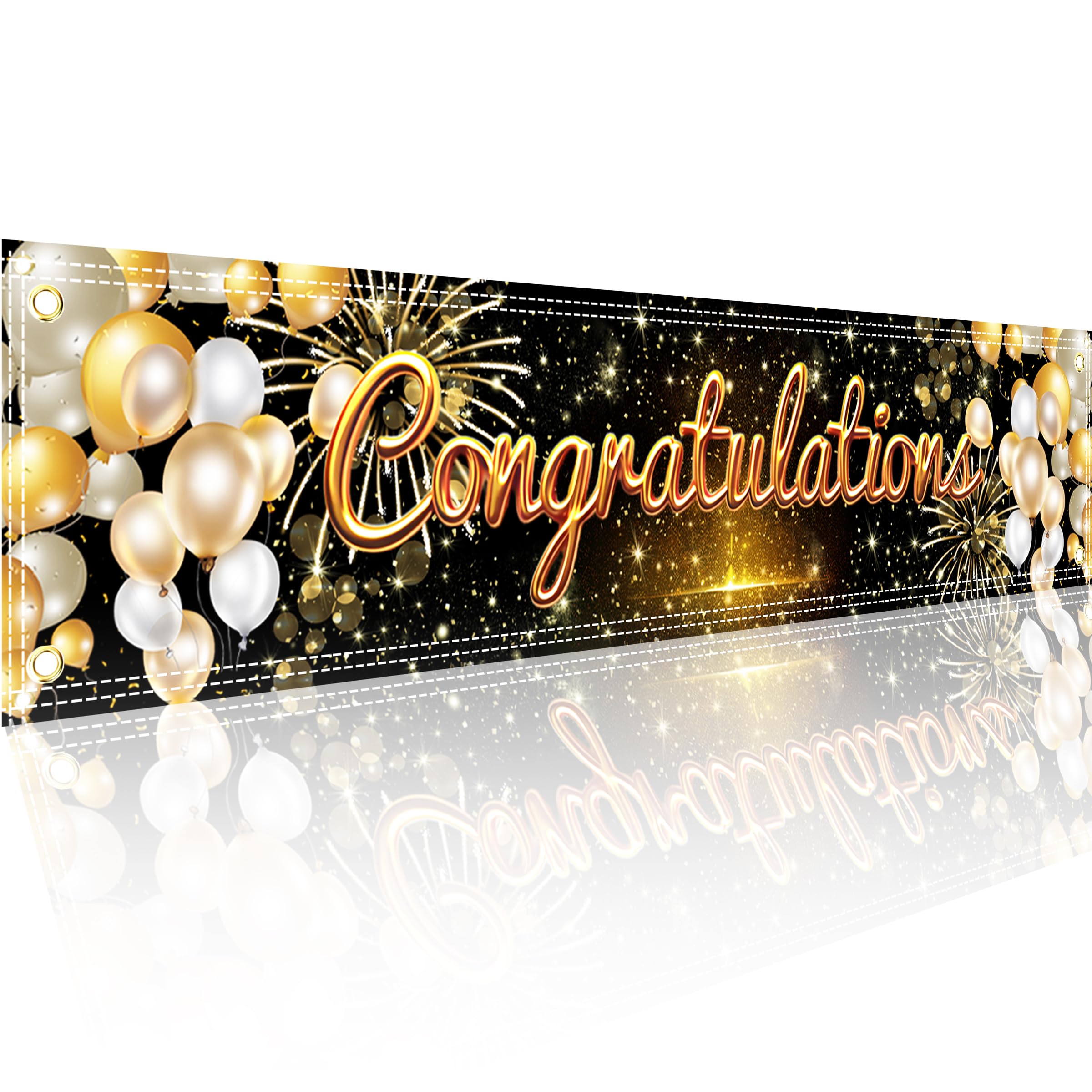 Congratulations Banner Congratulations Decorations We are so Proud of You Banner 6x1.3Ft Graduation for Backdrop Graduatio...