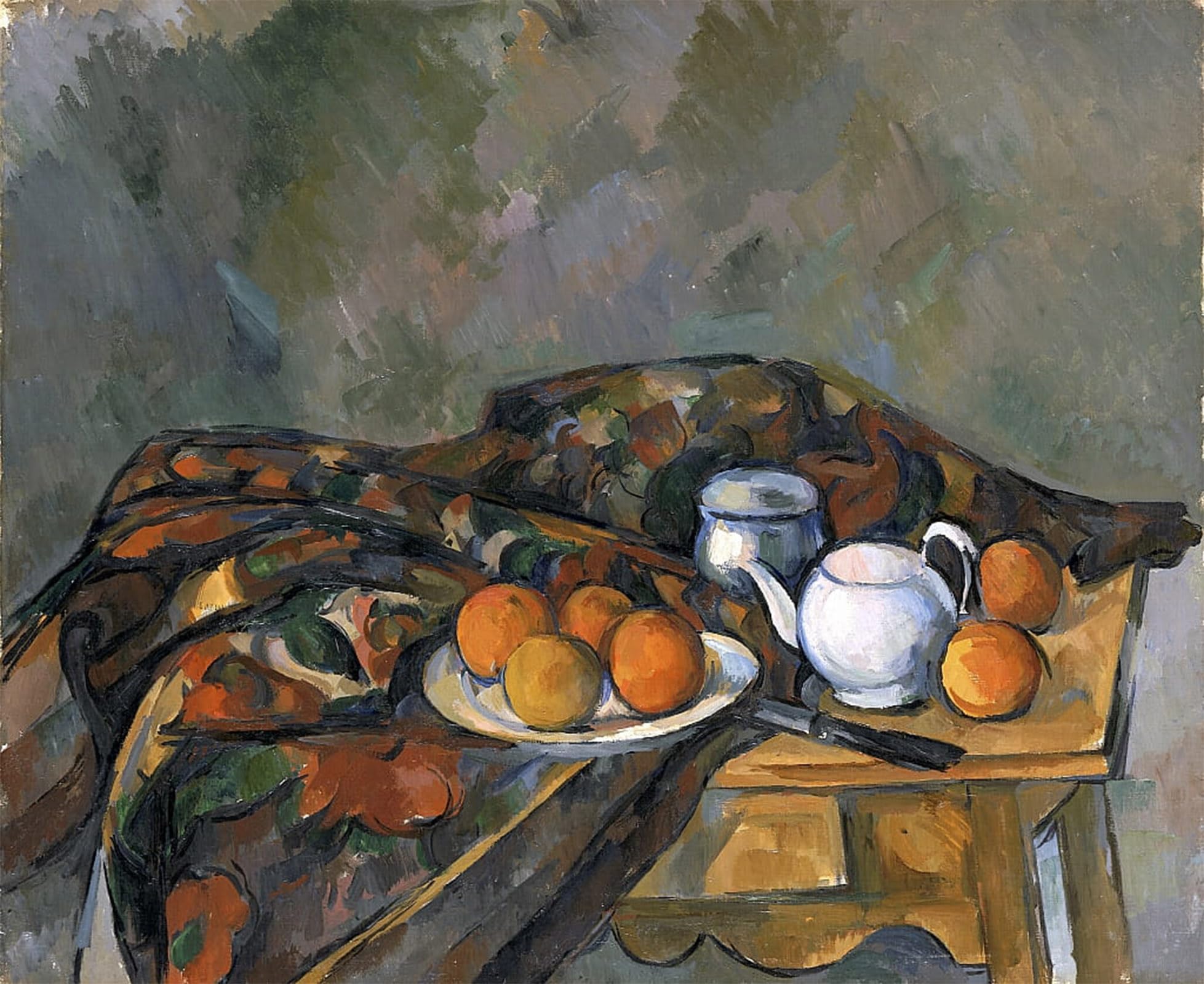 Posteriik No Frame Vintage Classic Picture Landscape Artwork Still Life With A Teapot By Paul Cézanne Portrait Canvas Painting For Office Home Decor 60X90cm