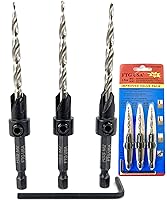 Vista 13 de FTG USA Juego de brocas avellanadoras de madera ajustable, 5 piezas, broca avellanadora #4 #6 #8 #10 #12 con broca cónica para carpintería