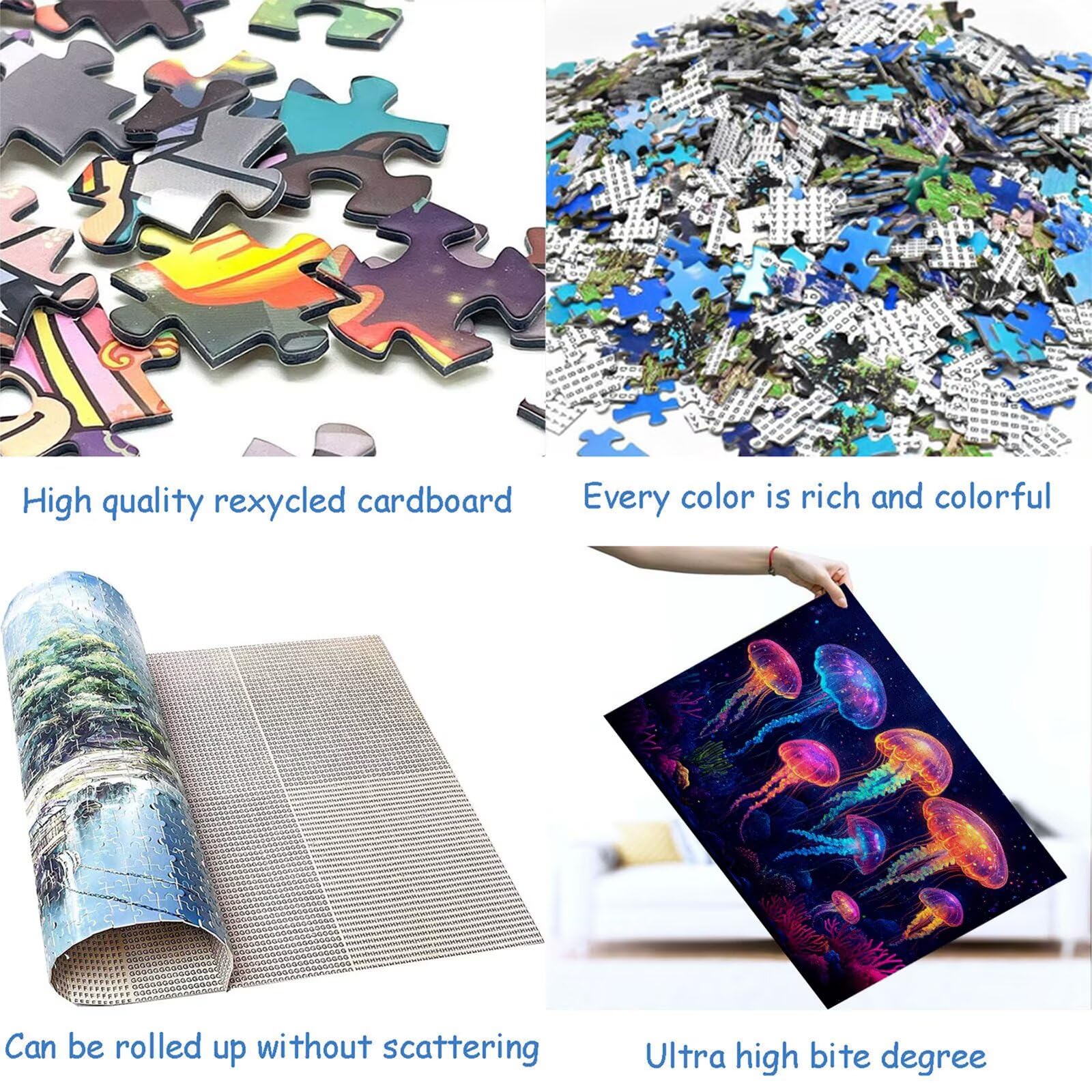 Puzzle 3000 elementów meduza puzzle dla dorosłych koralowe 122 x 81 cm Unikalne rzemiosło klasyczne 3D drewniane układanka do rodzinnych gier aktywnych, układanka do samodzielnego wykonania nawet do