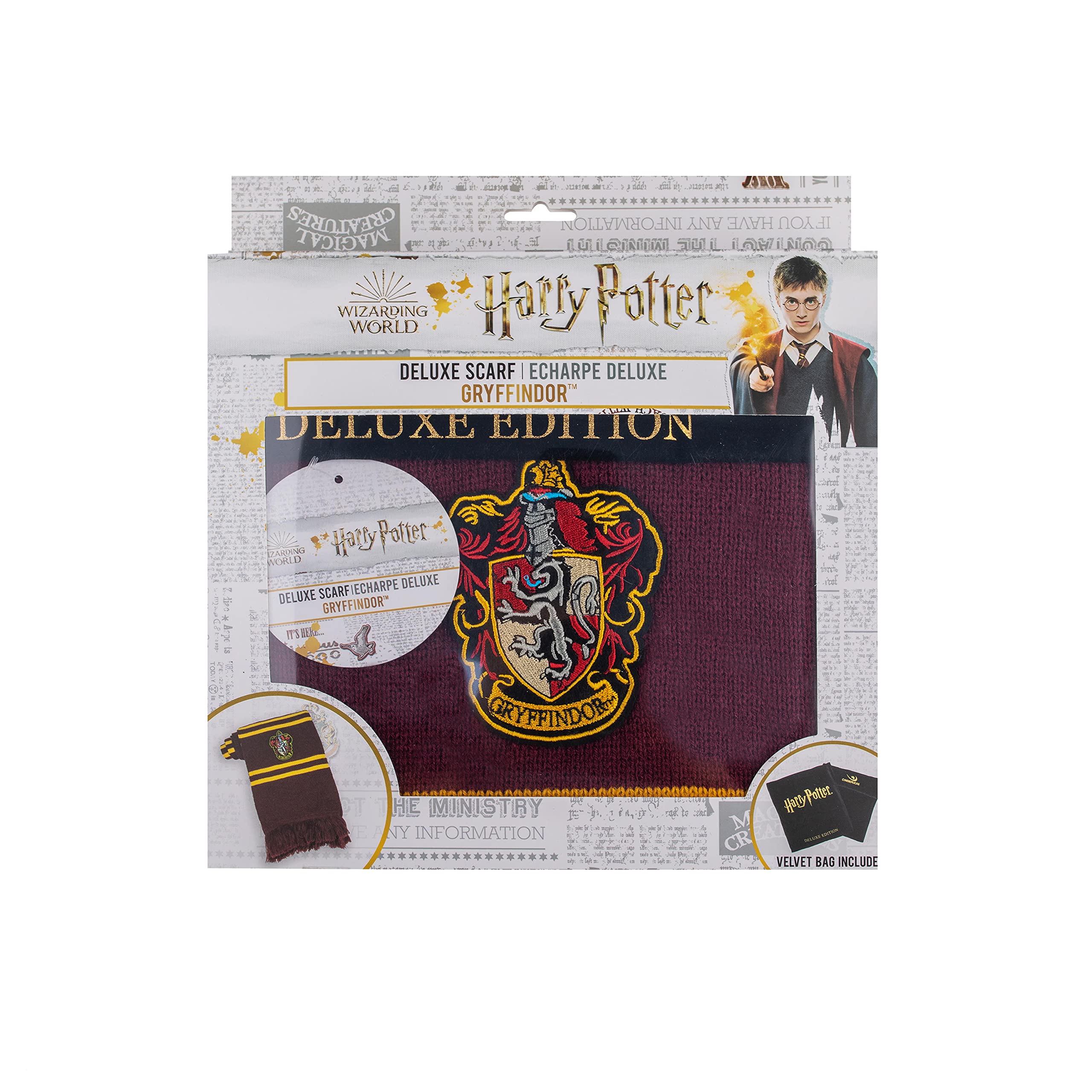 Cinereplicas Harry Potter Schal – Deluxe Edition – 248,9 cm – Offiziell – ultraweicher Strickstoff