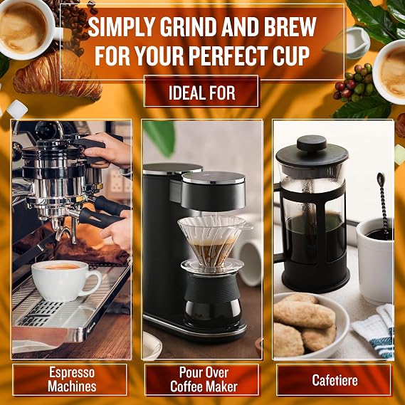 Coffee Masters Signature Blend Coffee Beans 1kg - 100% Arabica - Medium Roast Whole Bean Ideal for Espresso Machines - Rainforest Alliance Accredited