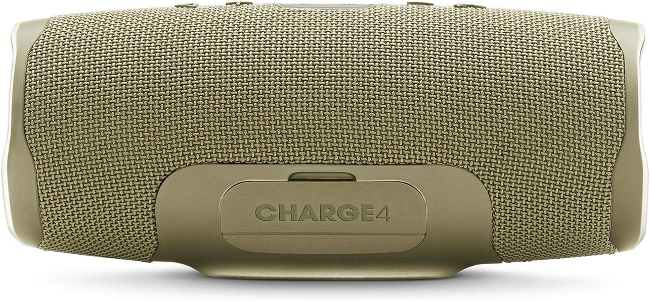 JBL Charge 4 Portable Waterproof Wireless Bluetooth Speaker Bundle with divvi! Charge 4 Protective Hardshell Case - Sand
